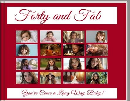Customized 40 and Fab (any age and Fab) FlipPage  Photo Books